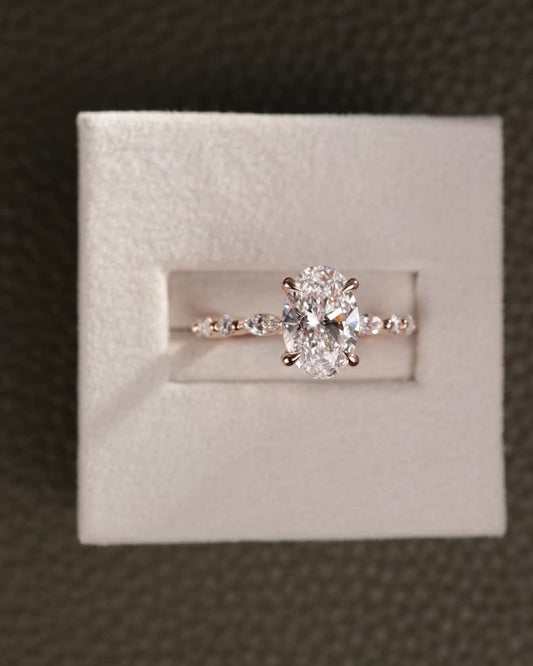 2 CT Asscher Lab Grown Diamond Solitaire Engagement Ring