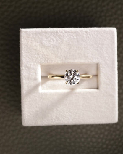 2 CT Asscher Lab Grown Diamond Solitaire Engagement Ring