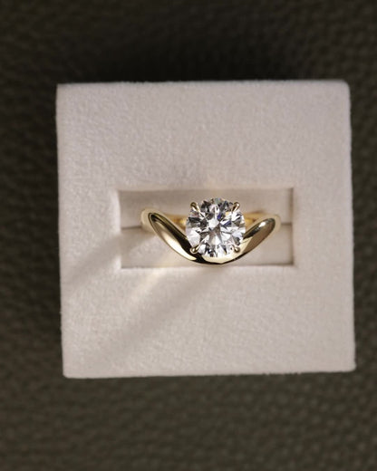2 CT Asscher Lab Grown Diamond Solitaire Engagement Ring