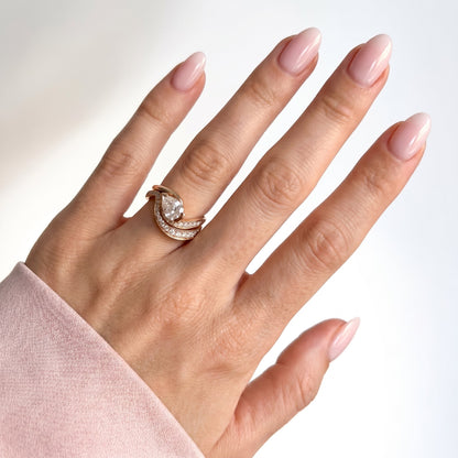 1.0 CT Round Solitaire Moissanite Diamond Bridal Ring Set