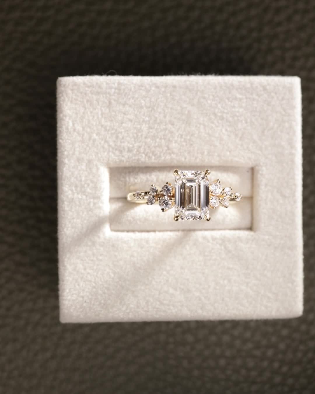 2 CT Asscher Lab Grown Diamond Solitaire Engagement Ring
