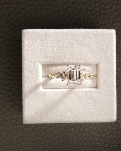 2 CT Asscher Lab Grown Diamond Solitaire Engagement Ring