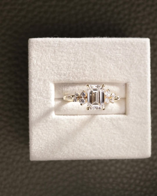 2 CT Asscher Lab Grown Diamond Solitaire Engagement Ring