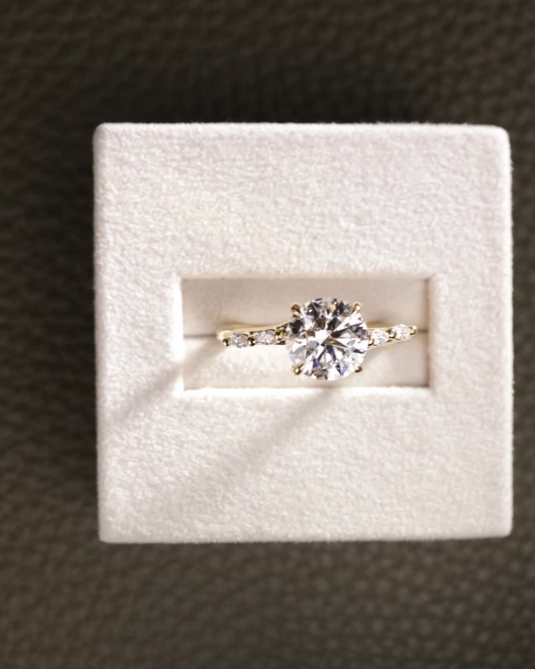 2 CT Asscher Lab Grown Diamond Solitaire Engagement Ring