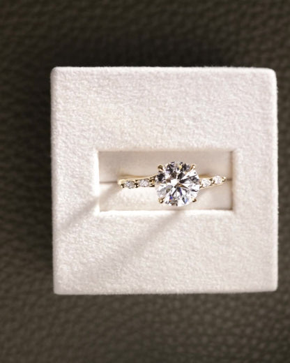 2 CT Asscher Lab Grown Diamond Solitaire Engagement Ring