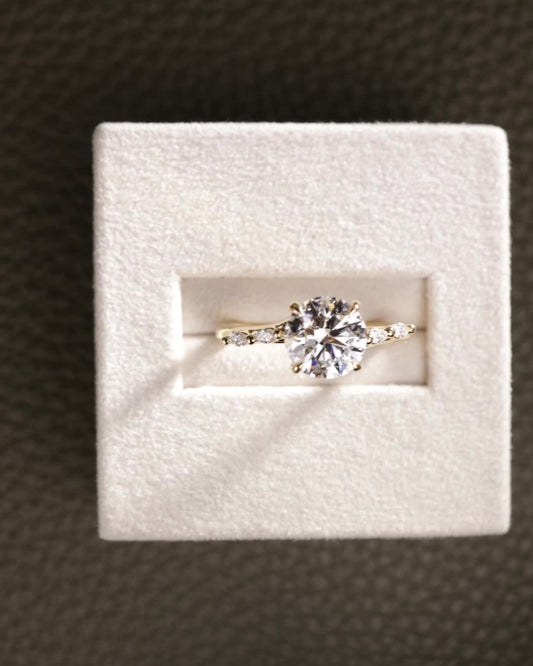 2 CT Asscher Lab Grown Diamond Solitaire Engagement Ring
