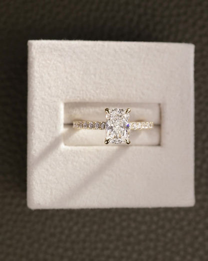 2 CT Asscher Lab Grown Diamond Solitaire Engagement Ring