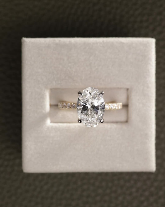 2 CT Asscher Lab Grown Diamond Solitaire Engagement Ring