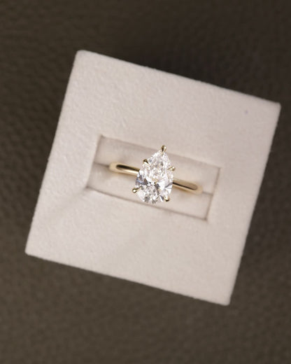 2 CT Asscher Lab Grown Diamond Solitaire Engagement Ring