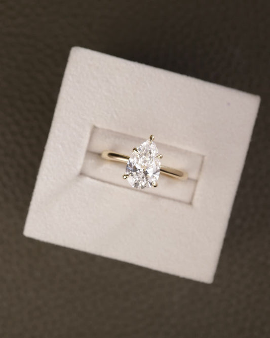 2 CT Asscher Lab Grown Diamond Solitaire Engagement Ring