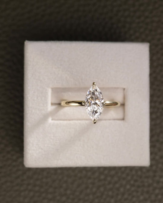 2 CT Asscher Lab Grown Diamond Solitaire Engagement Ring