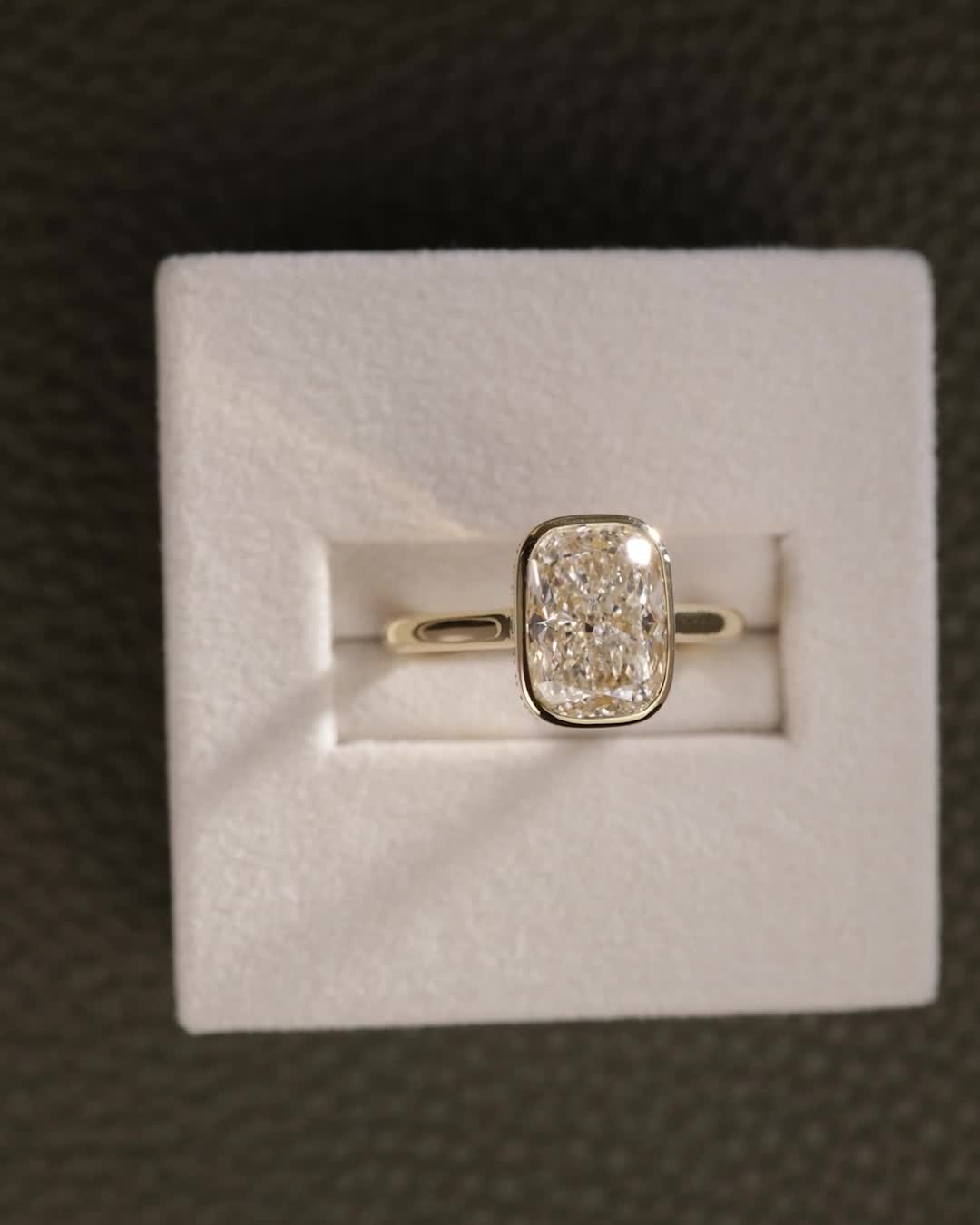2 CT Asscher Lab Grown Diamond Solitaire Engagement Ring