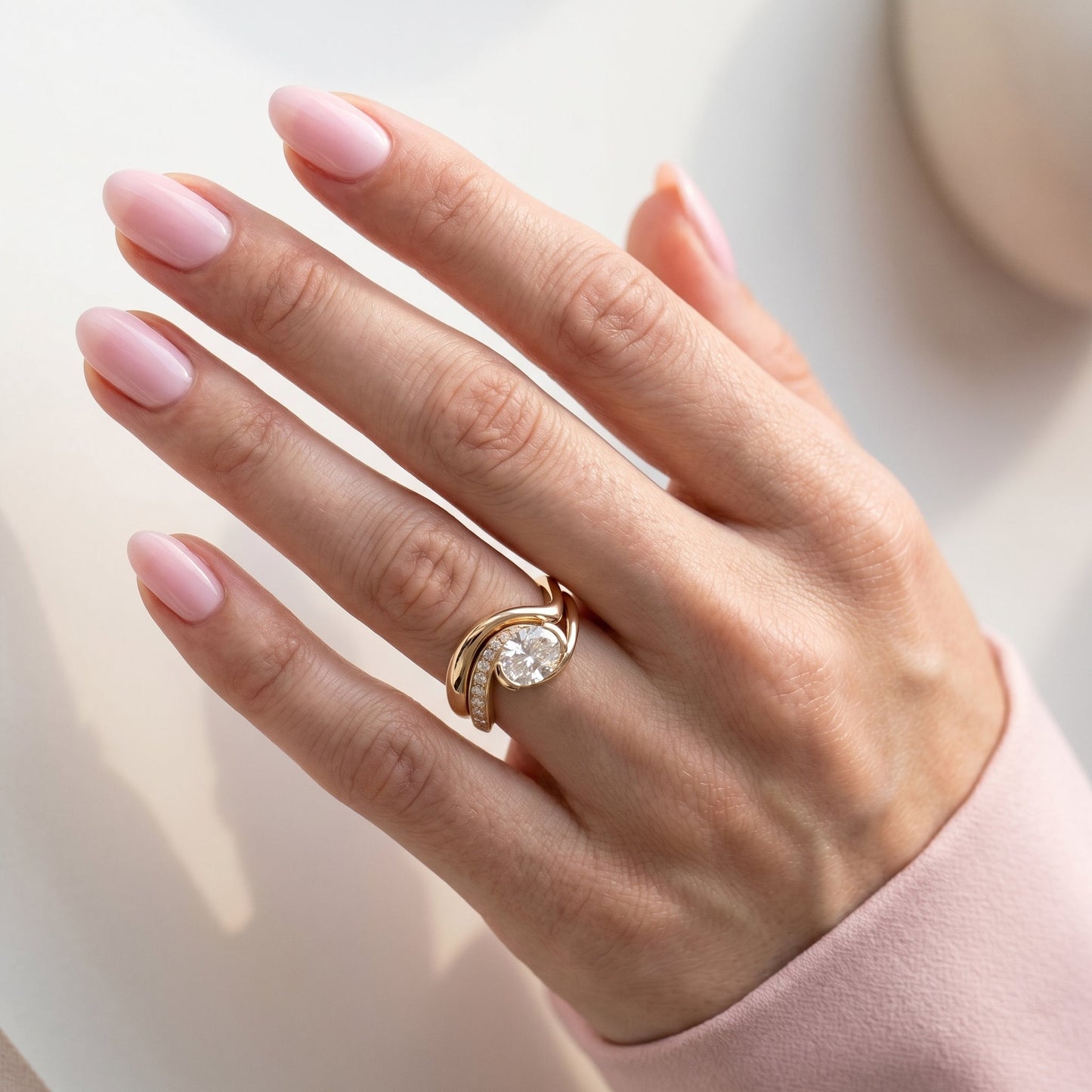 1.0 CT Round Solitaire Moissanite Diamond Bridal Ring Set