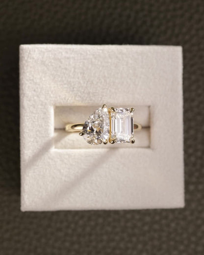 2 CT Asscher Lab Grown Diamond Solitaire Engagement Ring