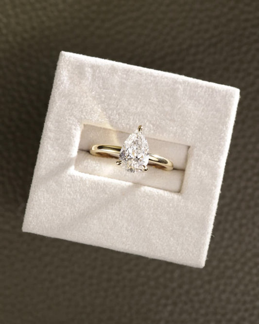 2 CT Asscher Lab Grown Diamond Solitaire Engagement Ring