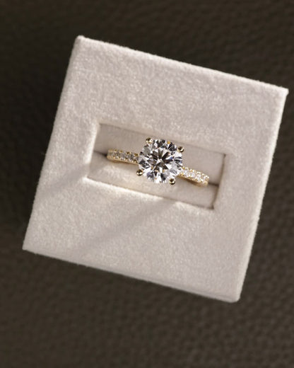 2 CT Asscher Lab Grown Diamond Solitaire Engagement Ring