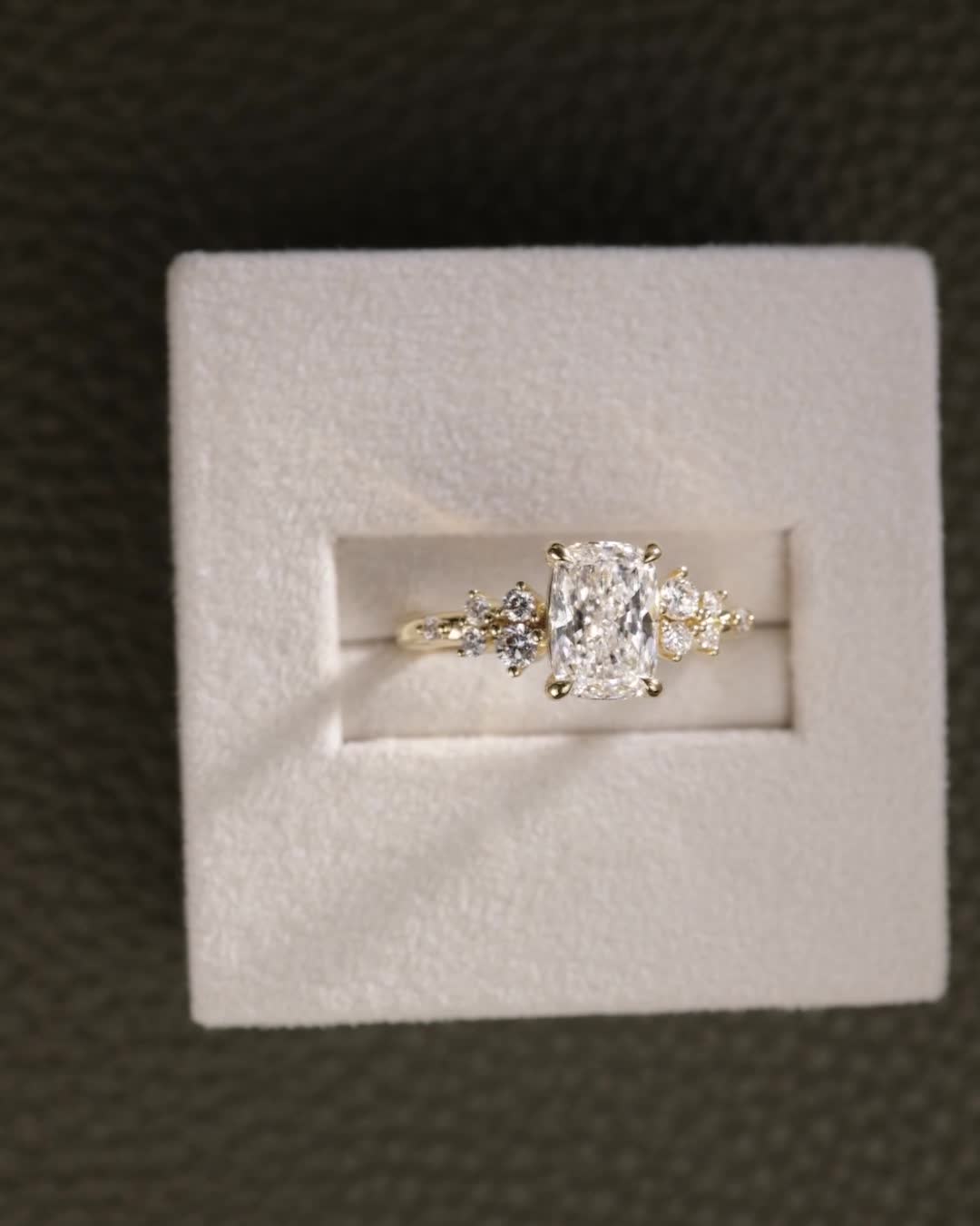2 CT Asscher Lab Grown Diamond Solitaire Engagement Ring