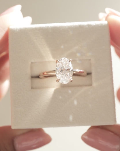 2 CT Asscher Lab Grown Diamond Solitaire Engagement Ring