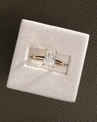 2 CT Asscher Lab Grown Diamond Solitaire Engagement Ring