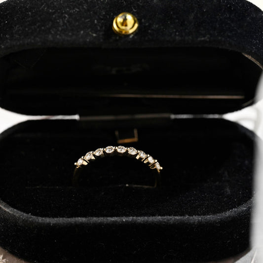0.3 TCW Round Cut Moissanite Bridal Wedding Band 2