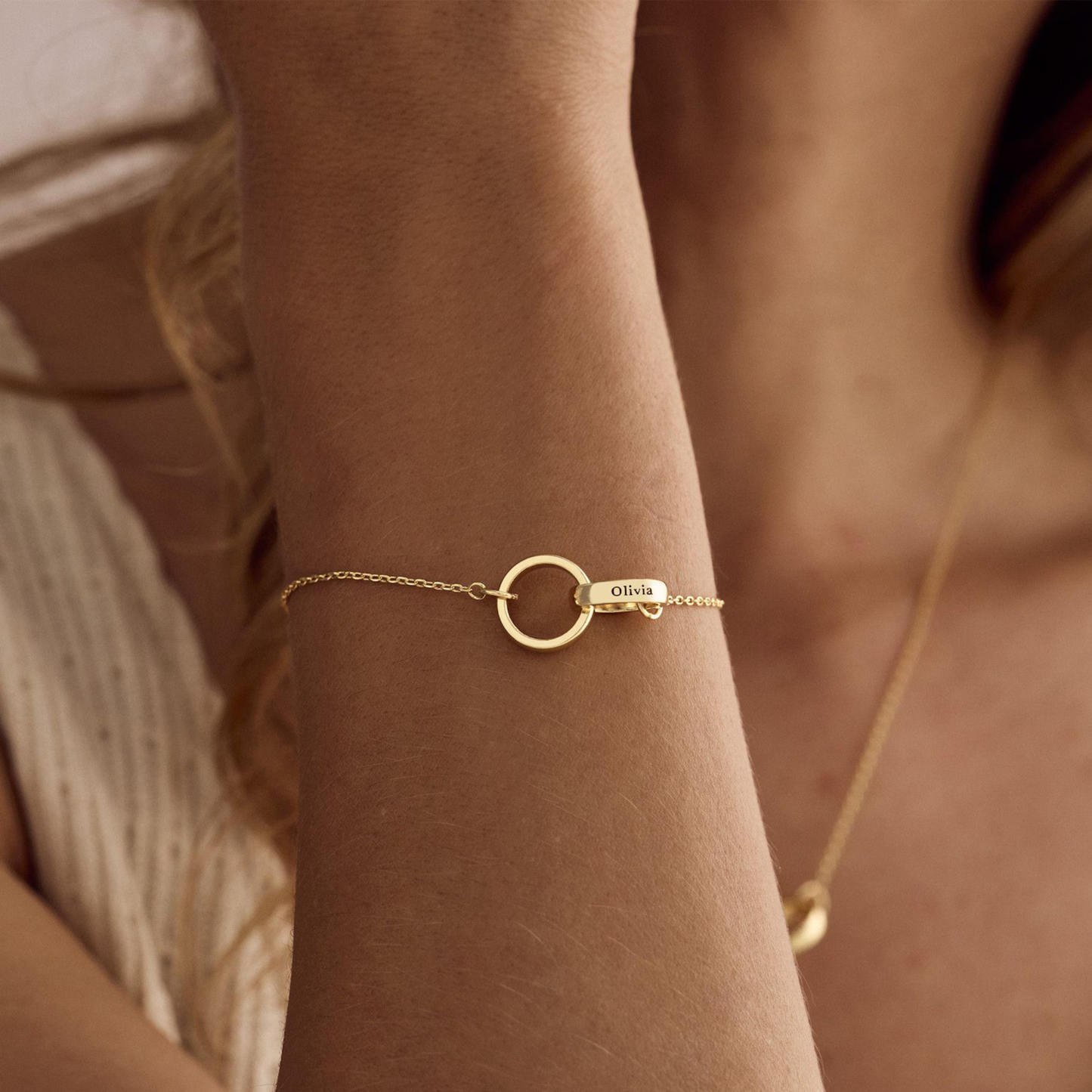 Custom Circle Name Bracelet