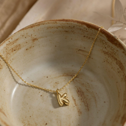 Custom Bubble Initial Necklace