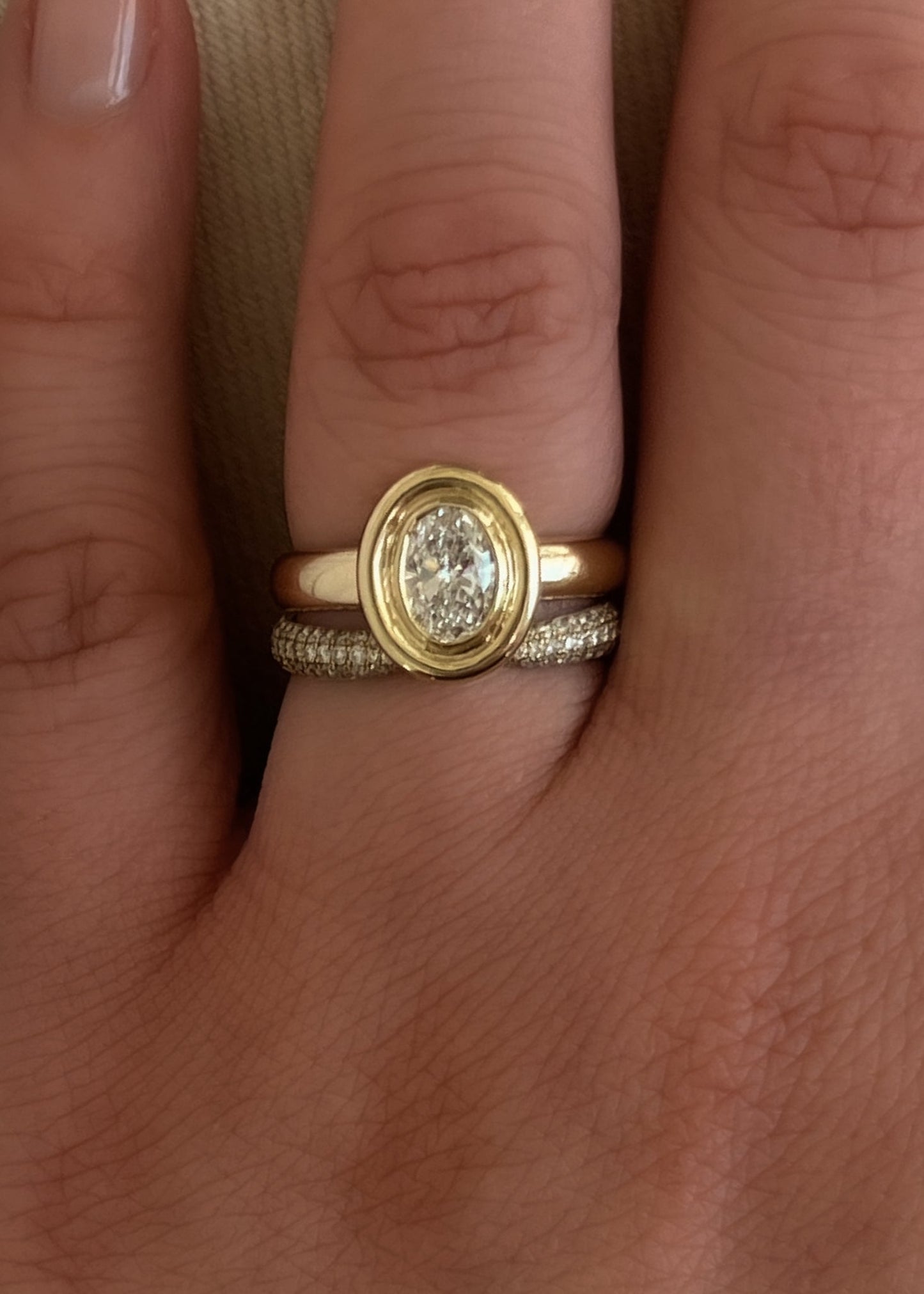 Marquise Shaped Three Stone Lab Grown Diamond Engagement Ring