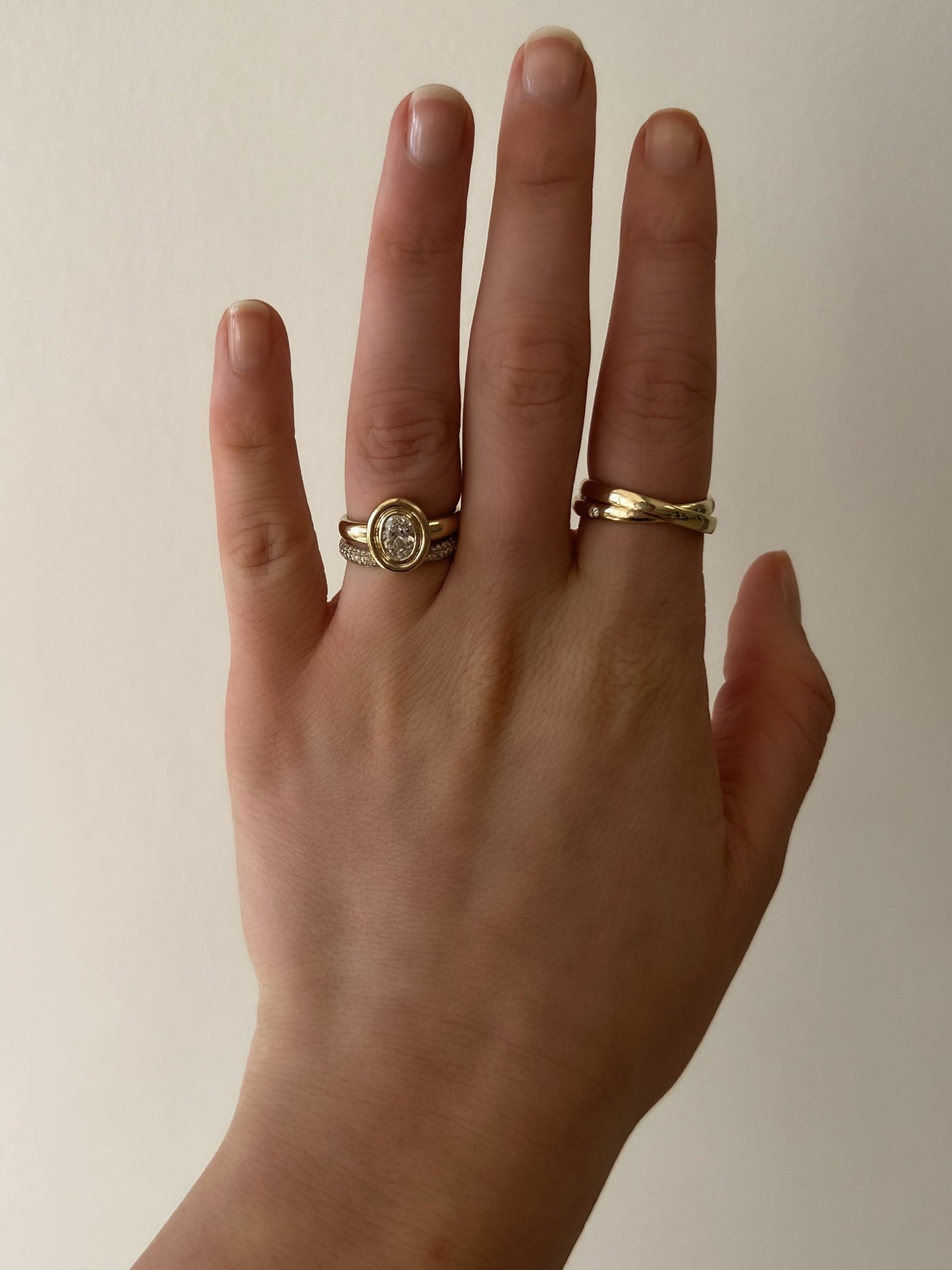 Marquise Shaped Three Stone Lab Grown Diamond Engagement Ring