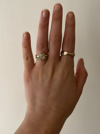 Marquise Shaped Three Stone Lab Grown Diamond Engagement Ring