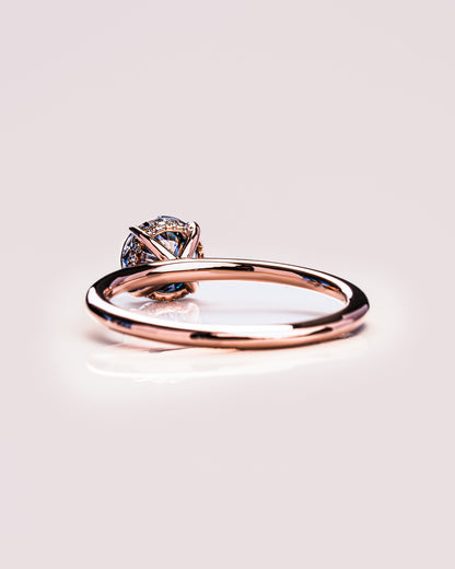1.60 CT Round Cut Moissanite Engagement Ring With Hidden Halo Setting