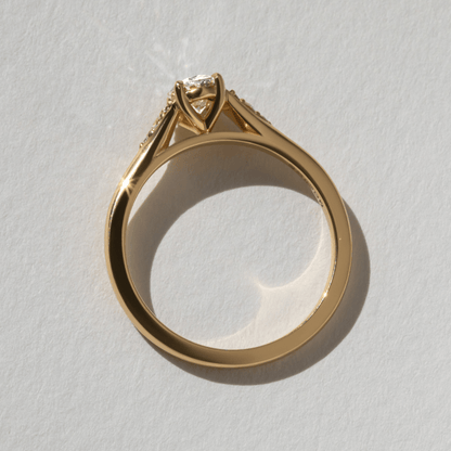 Marquise Shaped Three Stone Lab Grown Diamond Engagement Ring