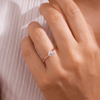 Marquise Shaped Three Stone Lab Grown Diamond Engagement Ring