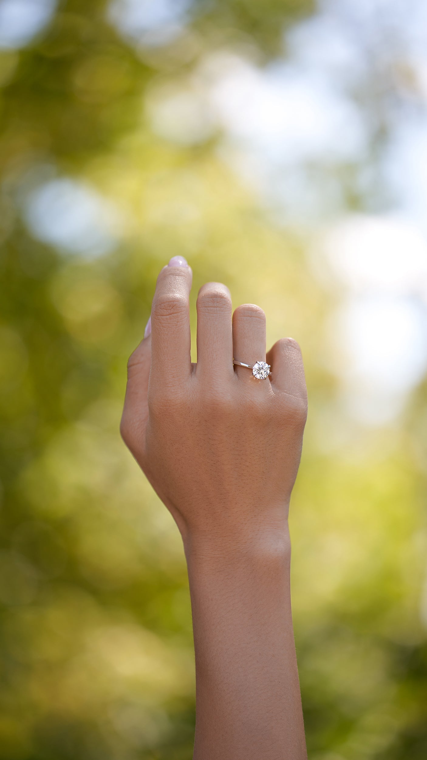 Marquise Shaped Three Stone Lab Grown Diamond Engagement Ring