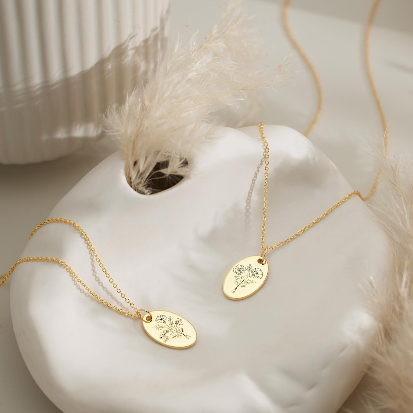 Custom Multiple Birthflower Necklace