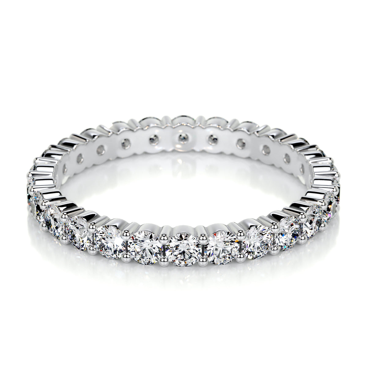 Free Moissanite Stackable Silver Wedding Band (Not For Direct Sale)