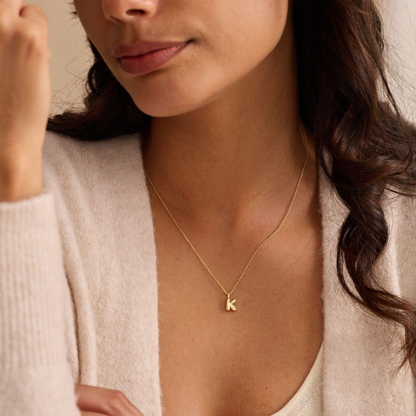 Custom Bubble Initial Necklace