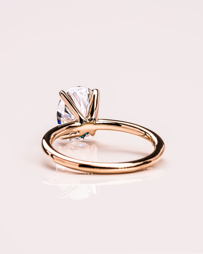 1.91 CT Oval Cut Solitaire Moissanite Engagement Ring