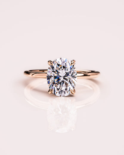 1.91 CT Oval Cut Solitaire Moissanite Engagement Ring