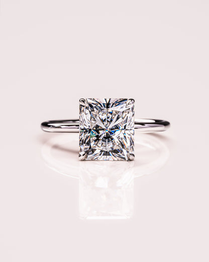 2.43 CT Radiant Cut Moissanite Solitaire Engagement Ring