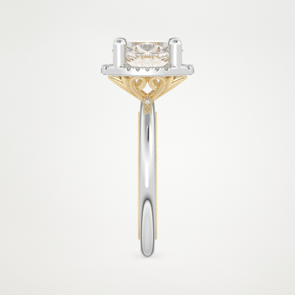 Oval Cut Moissanite Halo Engagement Ring – 1.5 CT Lab-Created Brilliance in 10K/14K/18K Gold