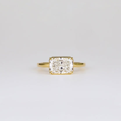 1.00 CT Radiant Shaped Solitaire Moissanite Engagement Ring