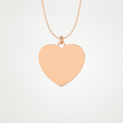Custom Personalized Fingerprint Pendant Necklace – 14K/18K Gold & 925 Silver 14
