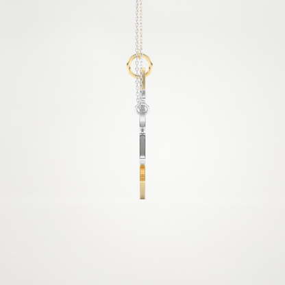 Custom Engraved Puzzle Pendant Necklace – 14K/18K Gold & 925 Silver 8