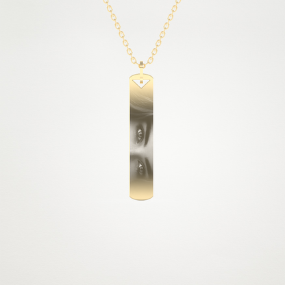 Custom Photo & Name Pendant Necklace – 14K/18K Gold & 925 Silver 6