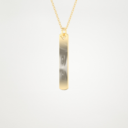 Custom Photo & Name Pendant Necklace – 14K/18K Gold & 925 Silver 7