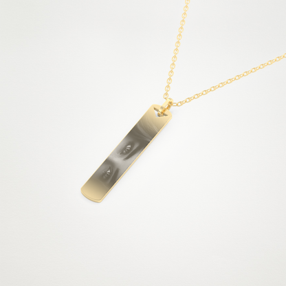 Custom Photo & Name Pendant Necklace – 14K/18K Gold & 925 Silver 10