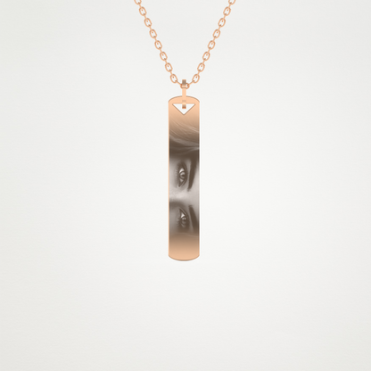 Custom Photo & Name Pendant Necklace – 14K/18K Gold & 925 Silver 11