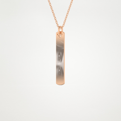 Custom Photo & Name Pendant Necklace – 14K/18K Gold & 925 Silver 12
