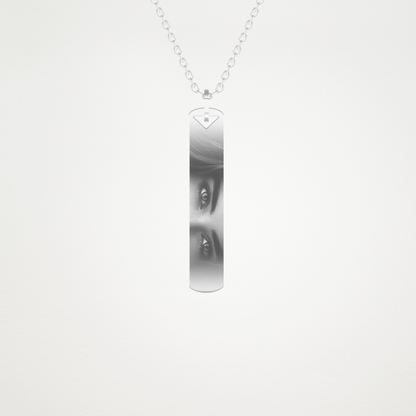 Custom Photo & Name Pendant Necklace – 14K/18K Gold & 925 Silver 1