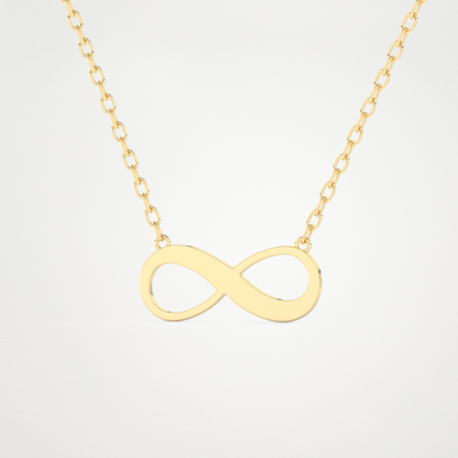 Custom Infinity Pendant Necklace – 14K/18K Gold & 925 Silver 9
